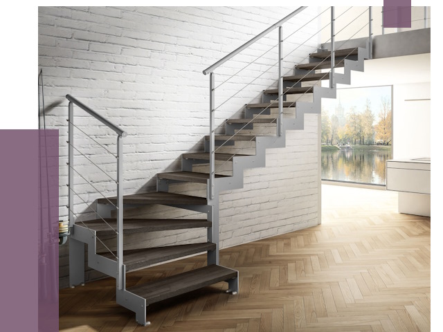 Г-образные лестницы под ключ в Туймазы от 36939 руб. | ПРОЛЁТ-Тмз