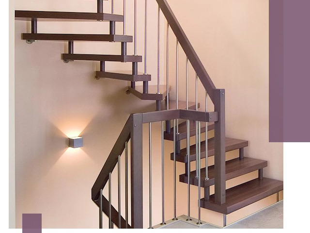 Изготовление лестниц на больцах в Туймазы под ключ