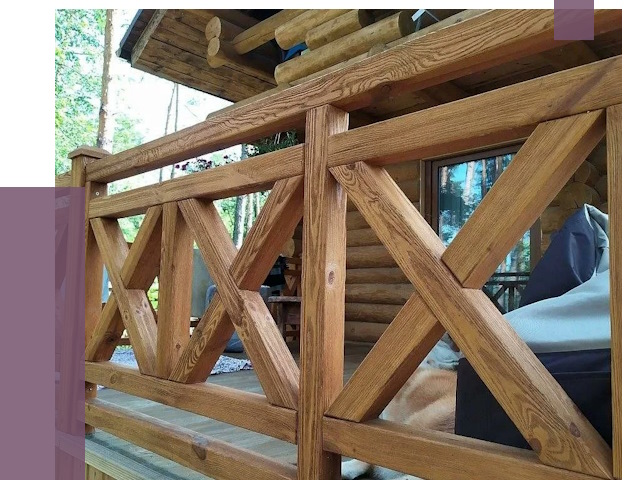 Деревянные перила под ключ в Туймазы от 7643 руб. 