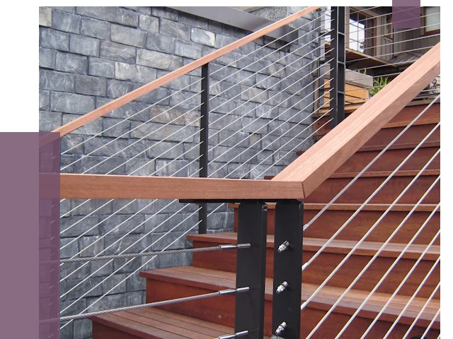 Тросовые перила под ключ в Туймазы от 7744 руб.