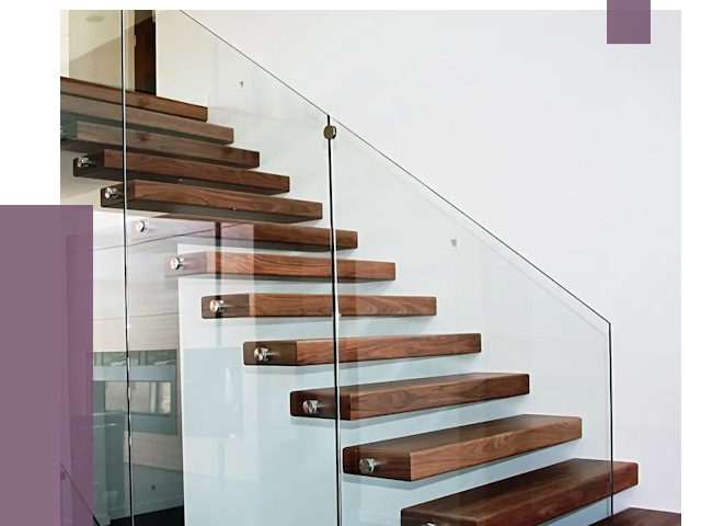 Стеклянные перила для лестницы в Туймазы от 14776 руб.