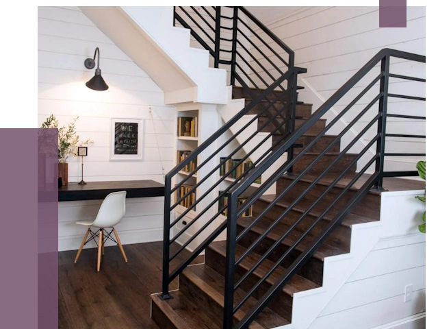 Перила для лестницы в доме в Туймазы от 7388 руб. — ПРОЛЁТ-Тмз