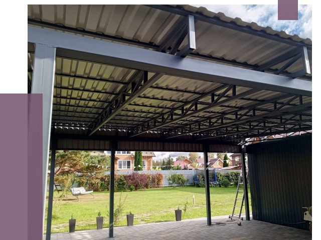 Монтаж навесов в Туймазы от 7337 руб. — установка навеса | ПРОЛЁТ-Тмз