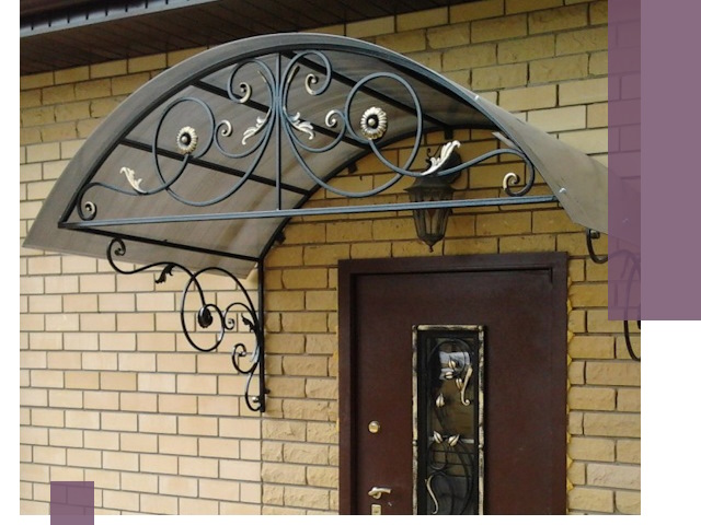 Изготовление козырьков из металла под ключ в Туймазы