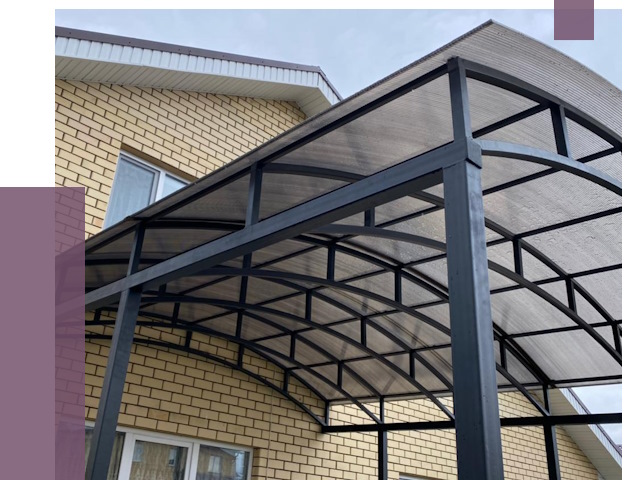 Монтаж козырьков в Туймазы от 11464 руб. | ПРОЛЁТ-Тмз