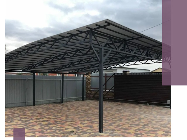 Недорогие навесы под ключ в Туймазы — изготовление и монтаж