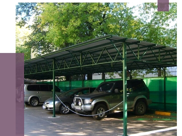 Навесы для парковки в Туймазы от 79992 руб. заказать | ПРОЛЁТ-Тмз