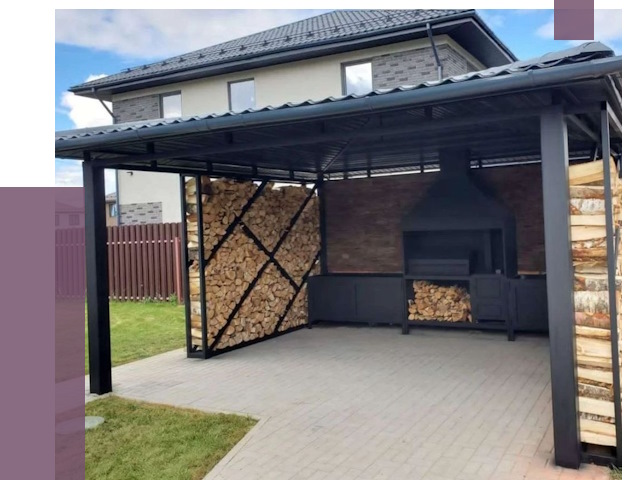 Навесы для барбекю в Туймазы от 12687 руб. под ключ | ПРОЛЁТ-Тмз