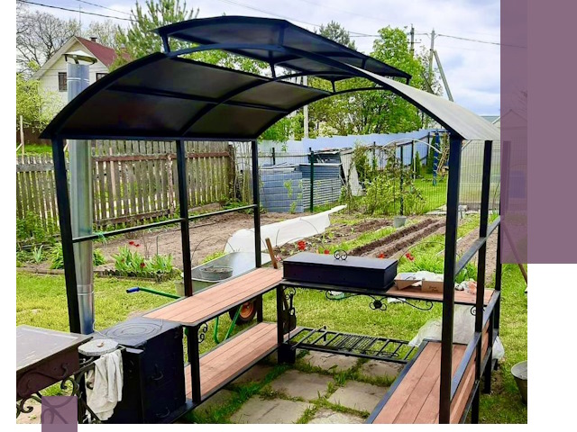 Навесы для барбекю в Туймазы: изготовление, монтаж и демонтаж