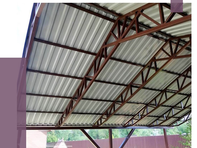 Навесы из профнастила в Туймазы от 7337 руб. | ПРОЛЁТ-Тмз