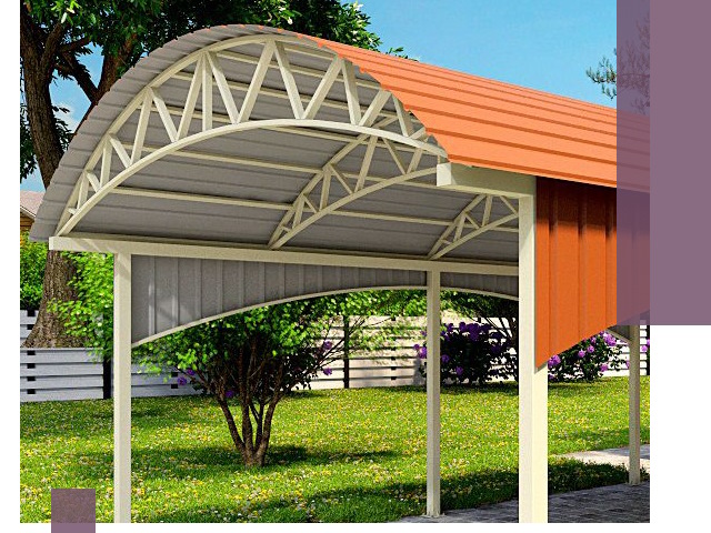 Навесы из профнастила под ключ в Туймазы — установка и монтаж