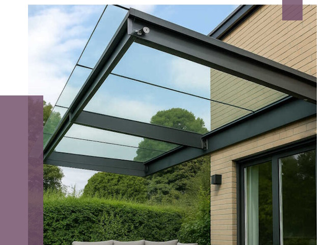 Стеклянные навесы и козырьки в Туймазы от 12228 руб.