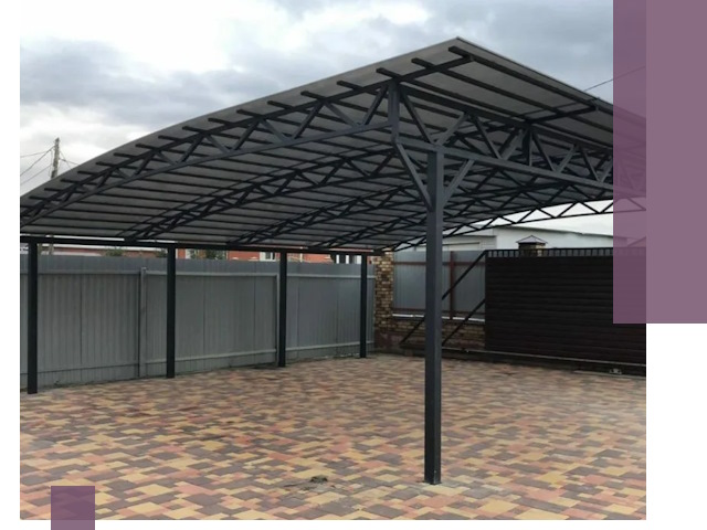 Металлические навесы под ключ в Туймазы — изготовление и монтаж