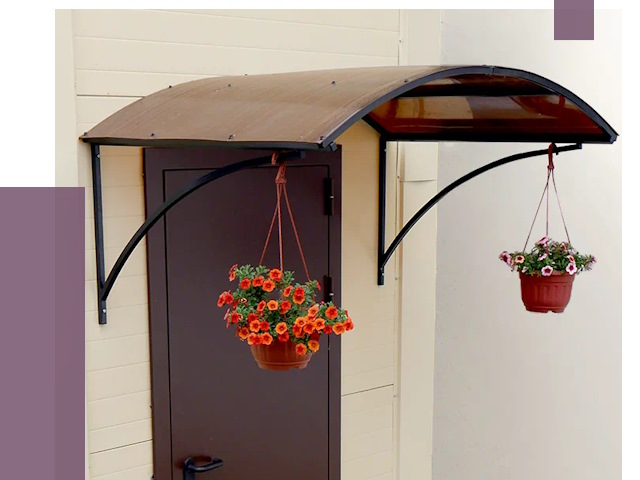 Козырьки над входом в Туймазы от 14776 руб.  | ПРОЛЁТ-Тмз