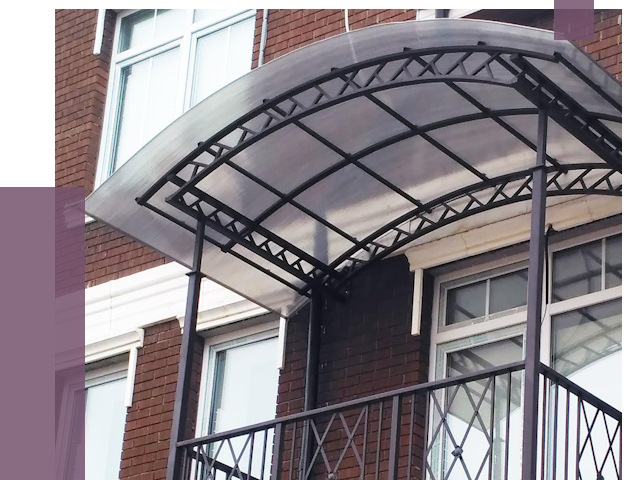 Козырьки над балконом в Туймазы от 8611 руб.  | ПРОЛЁТ-Тмз