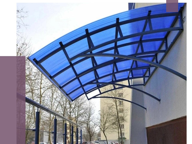 Козырьки из поликарбоната в Туймазы от 4280 руб. под ключ | ПРОЛЁТ-Тмз