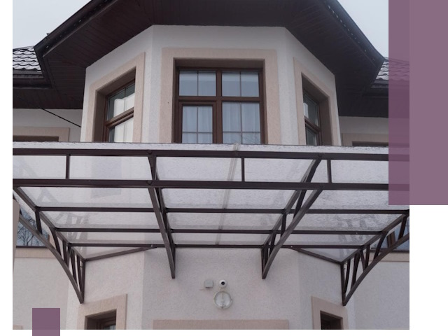 Козырьки из поликарбоната под ключ в Туймазы