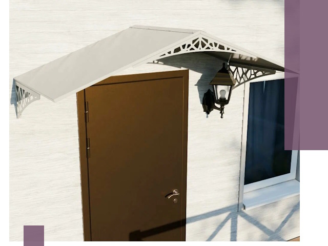 Металлические козырьки на входы и террасы в Туймазы